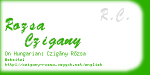 rozsa czigany business card