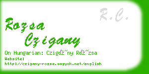 rozsa czigany business card